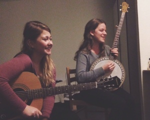 Post-dinner entertainment from Tess and Molly.